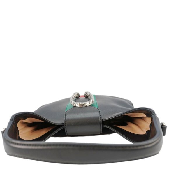 Gucci Dionysus Medium Web Leather Hobo Shoulder Bag Black - Picture 9 of 13